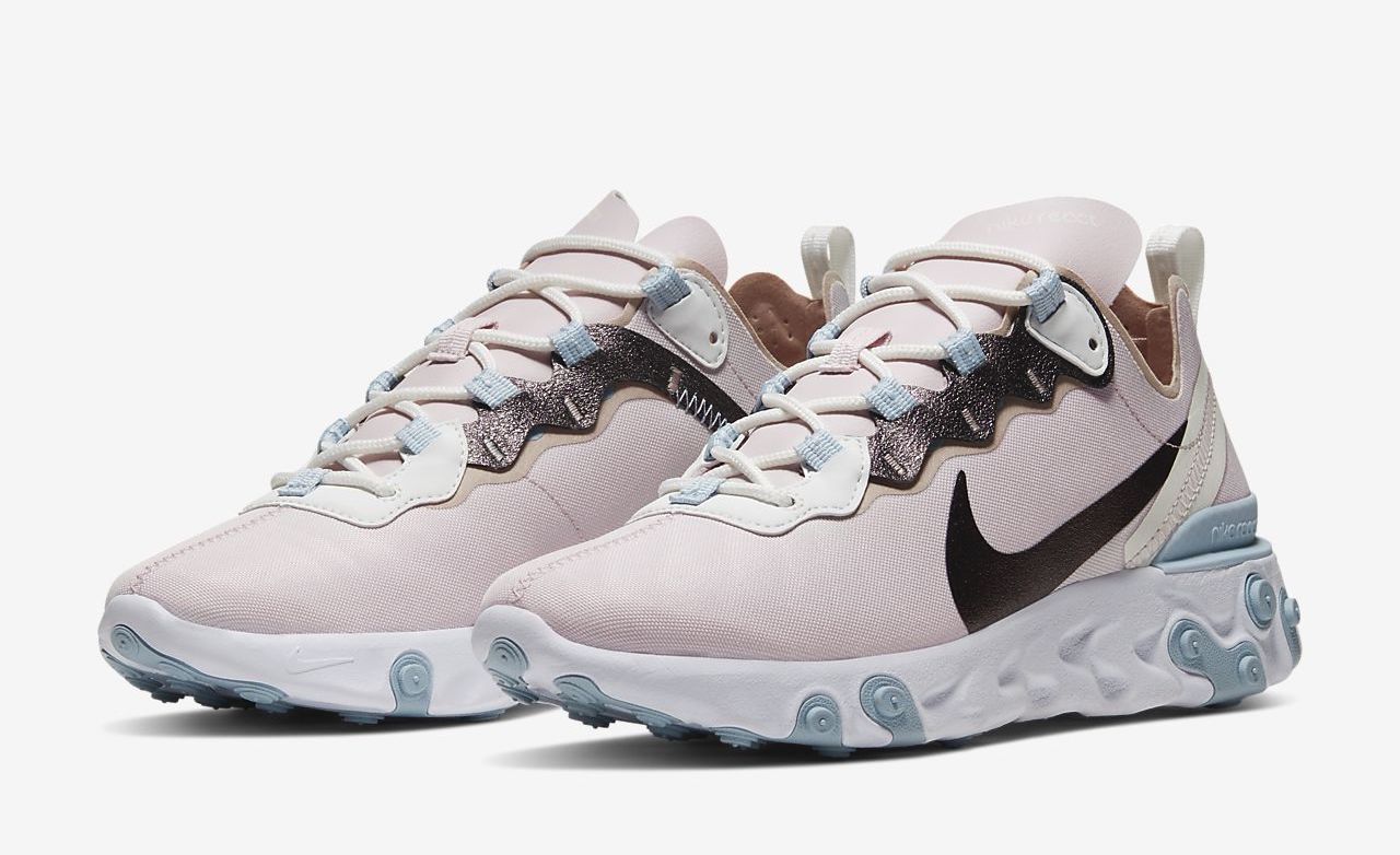 Nike React Element 55 Barely Rose Front