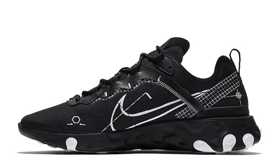 Nike React Element 55 Schematic Black White | Where To Buy | CU3009-001