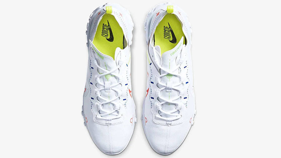 react element 55 white/university gold/black/lucid green