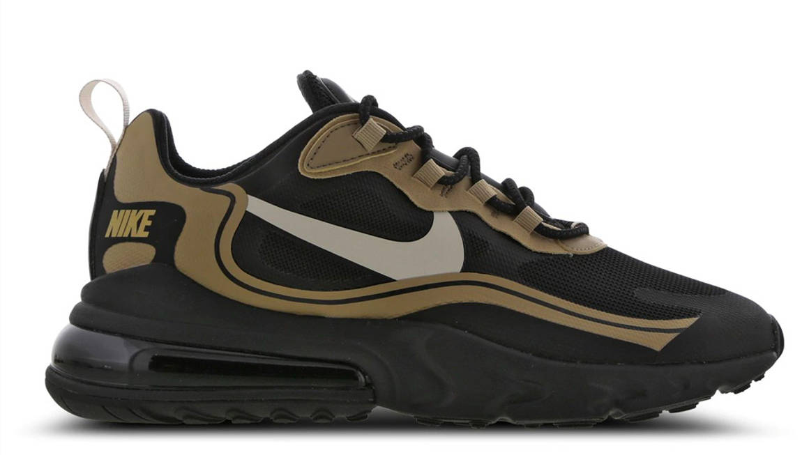 nike 270 react black and gold