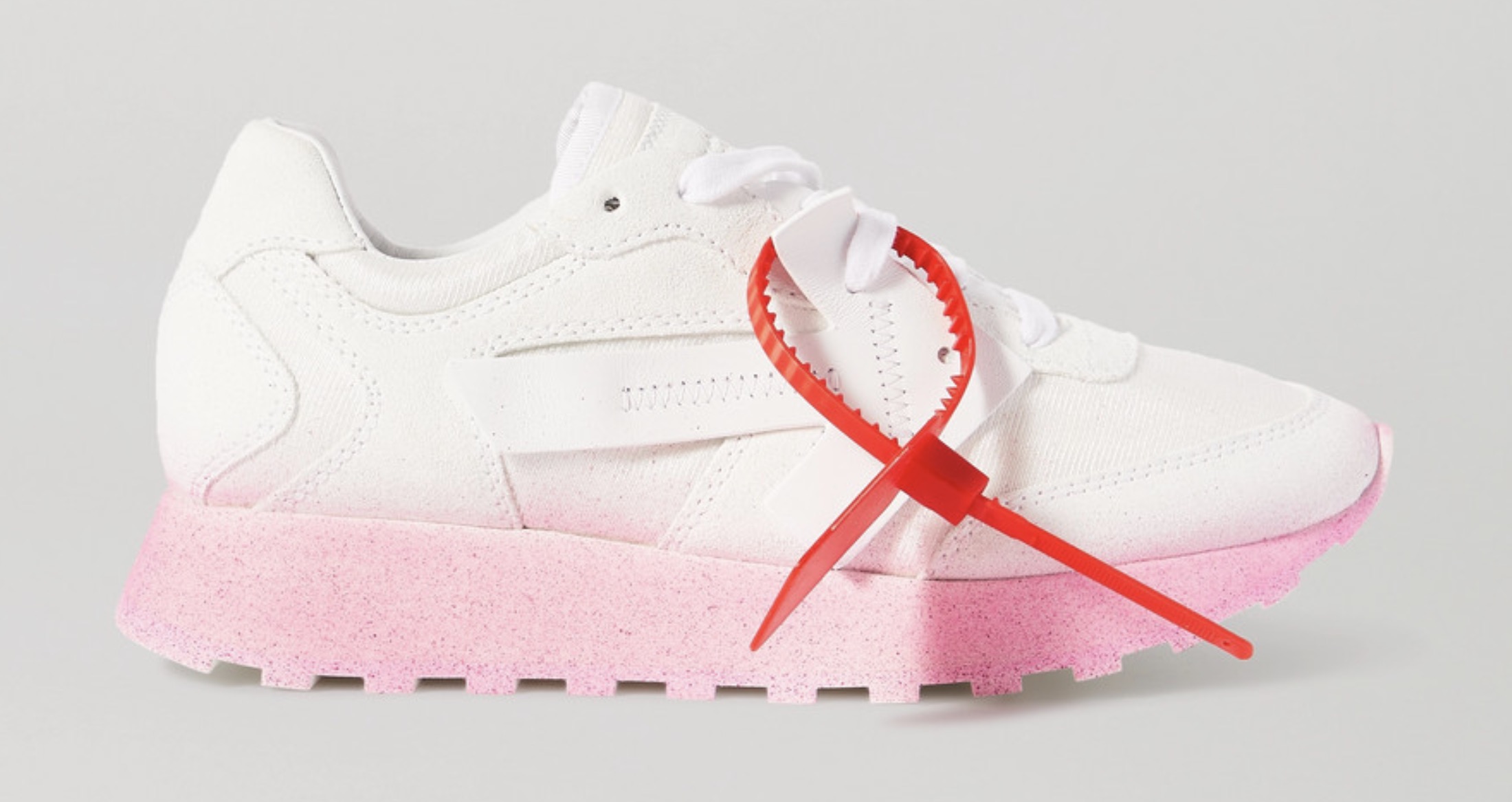 OFF-WHITEHG Runner leather, suede and shell sneakers