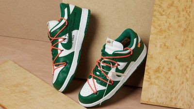 Off-White x Nike Dunk Low Pine Green Raffles