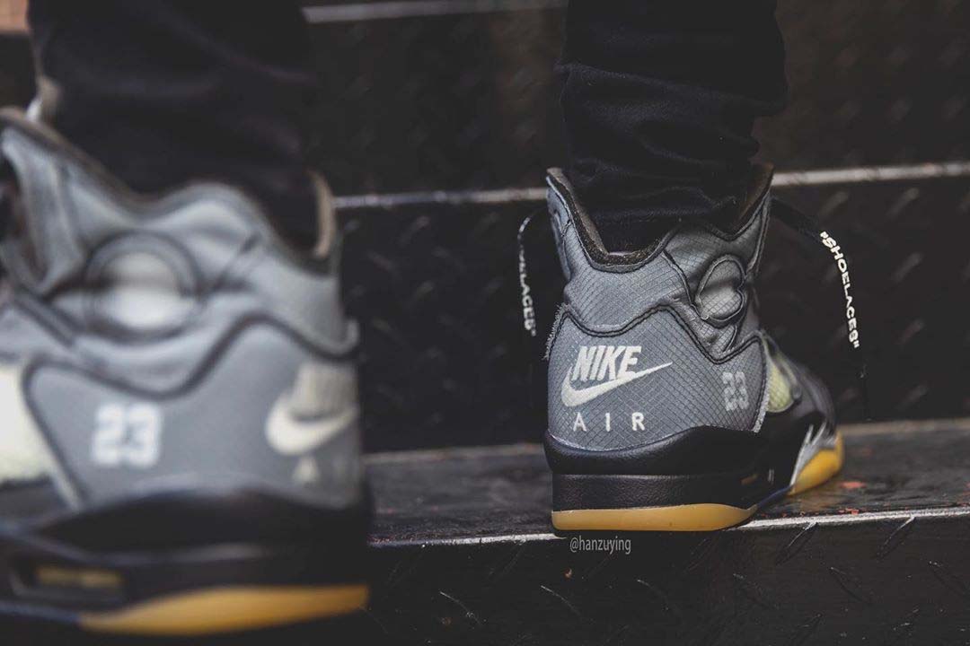Off-White x Air Jordan 5 "Black Metallic"