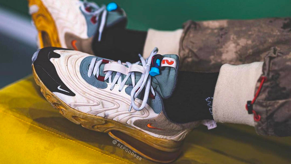An On Foot Look At The Travis Scott X Nike Air Max 270 React Cactus Jack The Sole Supplier