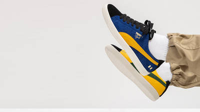 The Hundreds x PUMA Clyde Decades 372944-01 on foot hanging
