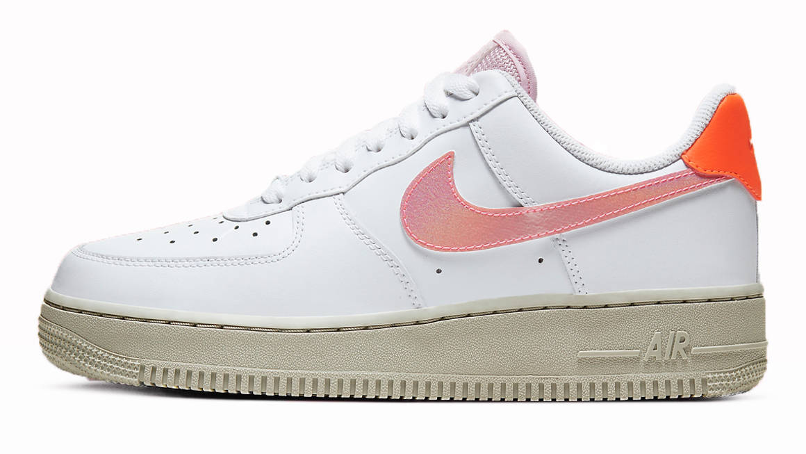 grade school pink and white air force 1