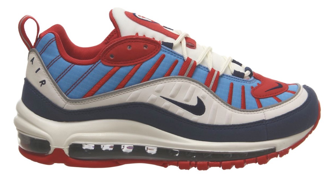 air max 98 white red blue