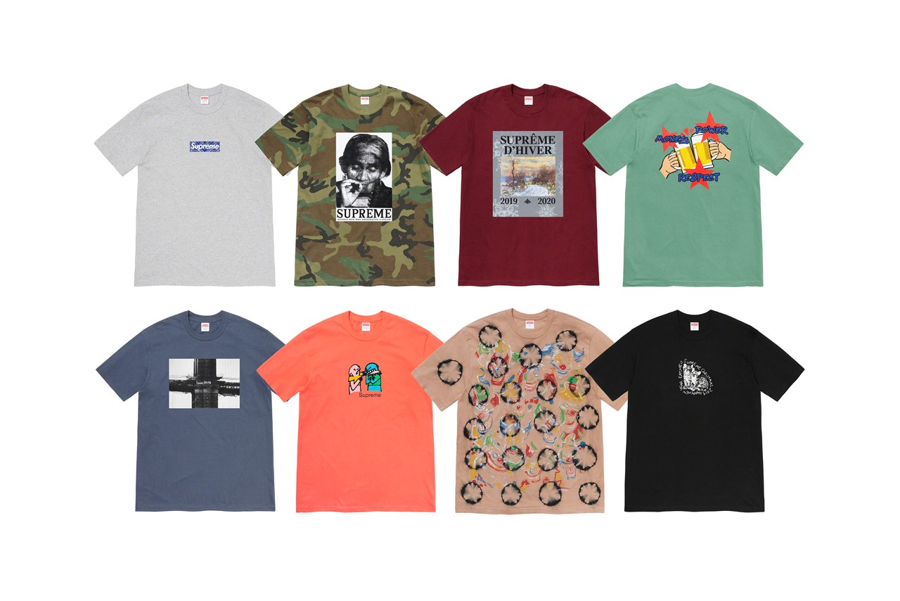 The Supreme Winter 2019 Tees Drop Tomorrow