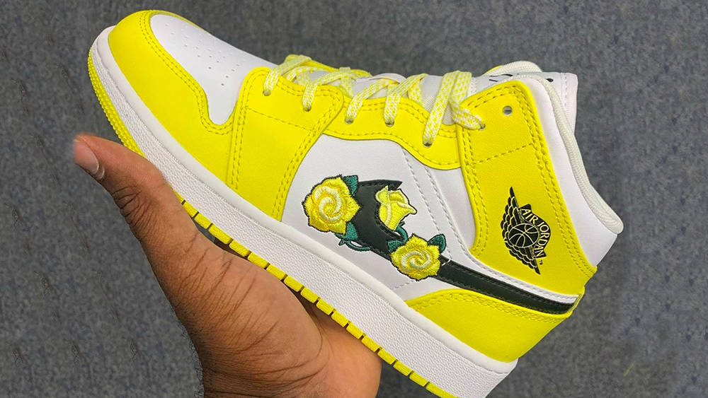 Image via @miaminites/Instagram jordan 1 floral yellow