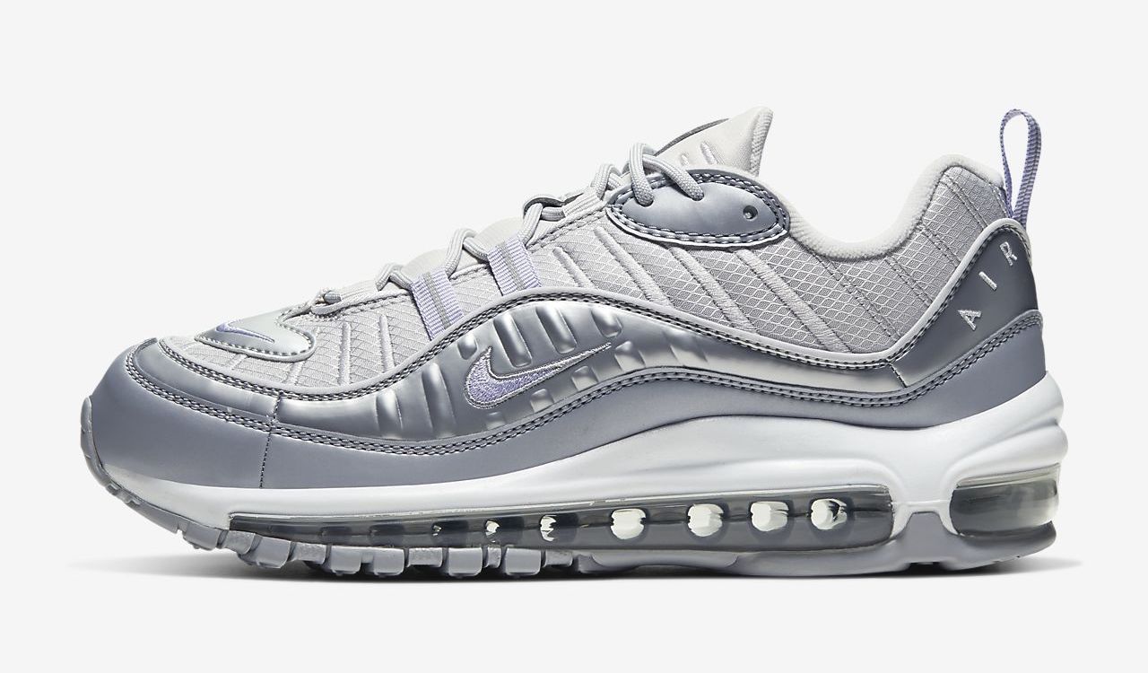 metallic silver air max 98