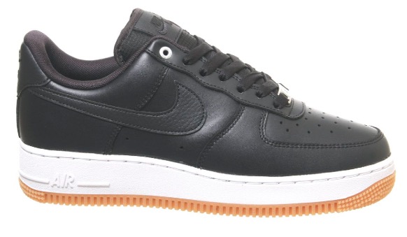 nike air force 1 white black gum