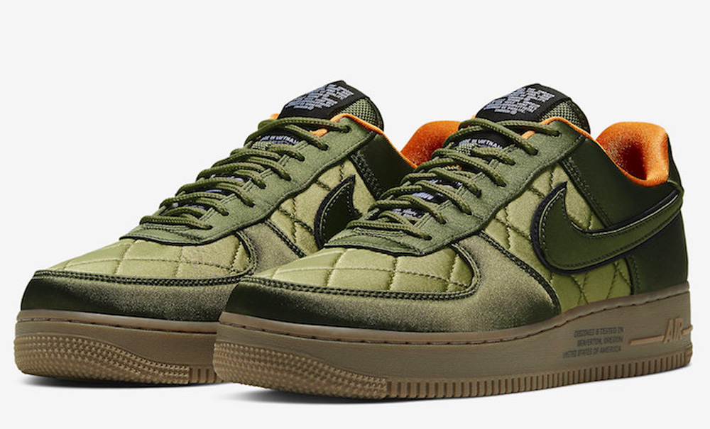 Nike Air Force 1 Low Quilted Olive Flight Jacket official