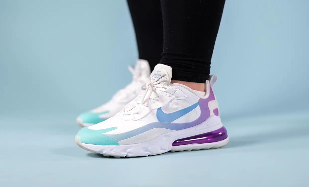 Nike Air Max 270 React White Gradient On Foot