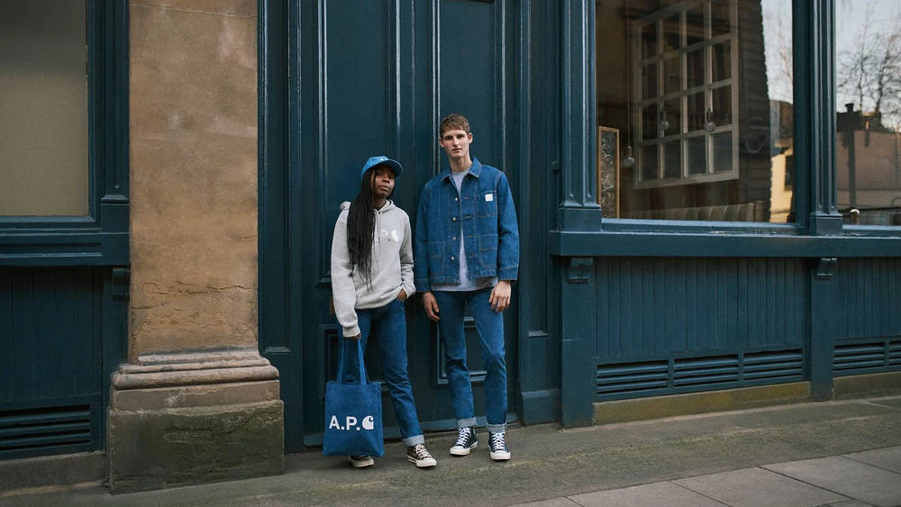 Image via END. The A.P.C x Carhartt Collection Is Live At END.