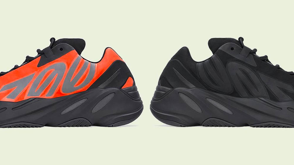 Image via Yeezy Mafia Yeezy 700 MNVN "Orange" & "Triple Black"