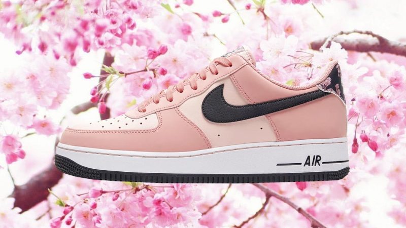 pink flower air force ones