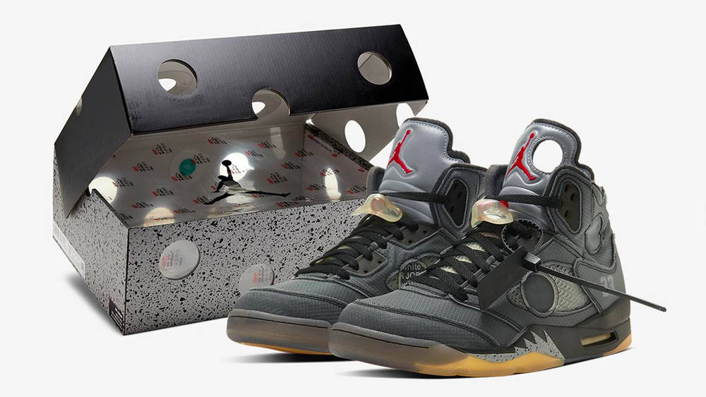 Image via Nike Off-White x Air Jordan 5 Box