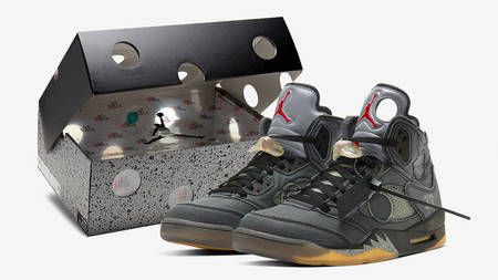Here's What The Off-White x Air Jordan 5 Box Will Look Like
