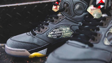 The Off-White x Air Jordan 5 "Black" Is Dropping Next Month