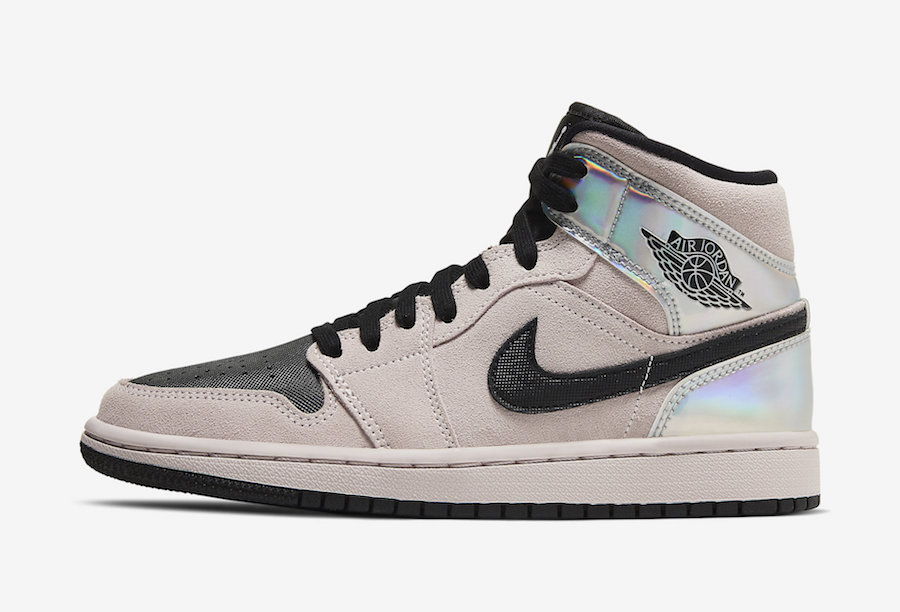 Air-Jordan-1-Mid-Iridescent Pink side