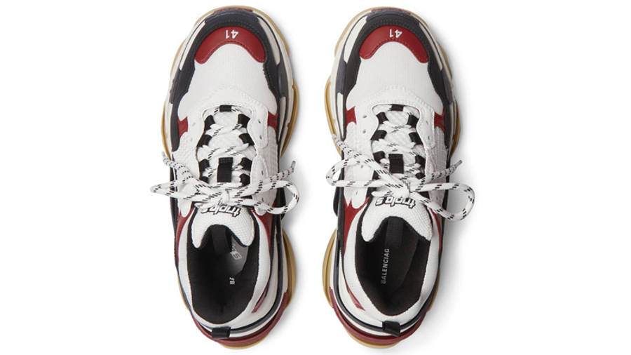 balenciaga triple s white and black