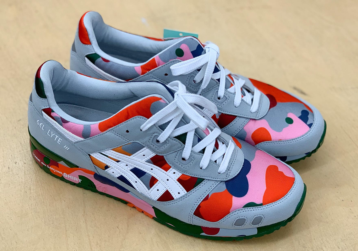 The COMME des GARÇONS SHIRT x ASICS GEL-Lyte III Makes Camo Colourful