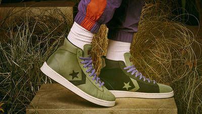Converse Leather Pro Black History Month Green on foot