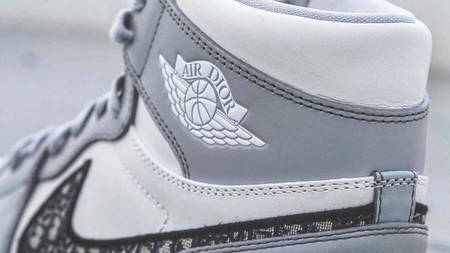 Dior x Air Jordan 1 Grey White