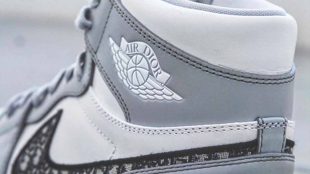 Image via @retroshopparis Dior x Air Jordan 1 Grey White