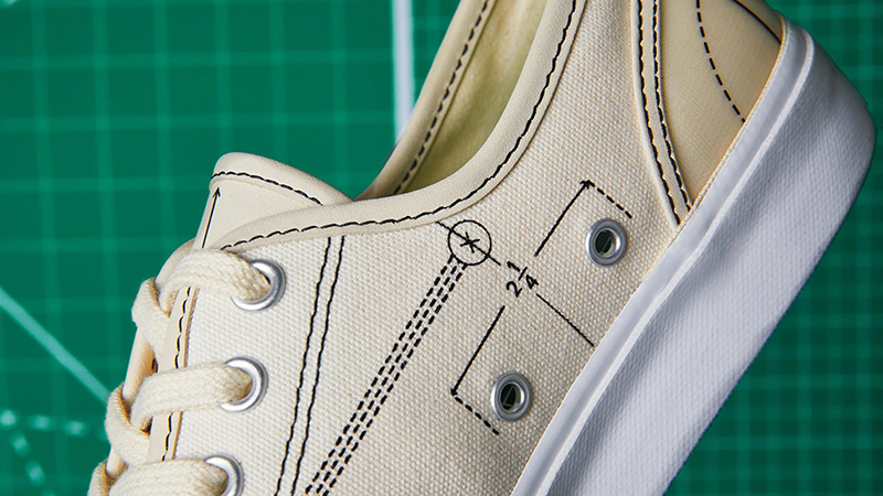 END x Converse Jack Purcell Ox Blueprint Pack Ivory 165746C side