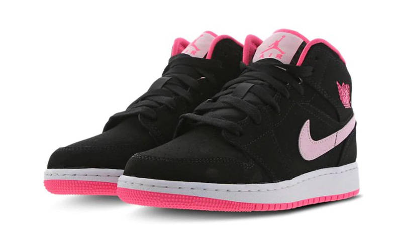 Jordan 1 Mid GS Black Pink