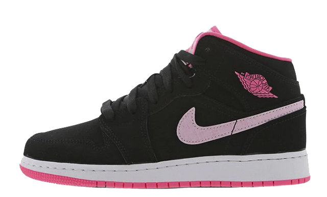 Jordan 1 Mid GS Black Pink