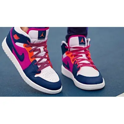 Juniors Nike Air Jordan 1 Mid (GS) - DQ8423 215 - 'Purple Mocha'