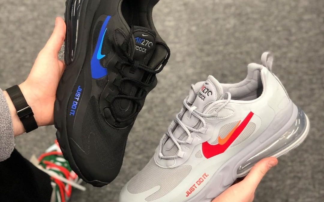 nike air max 270 react just do it white