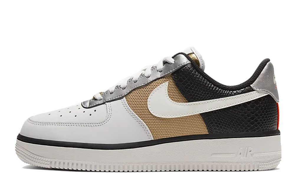 grey and gold air force 1