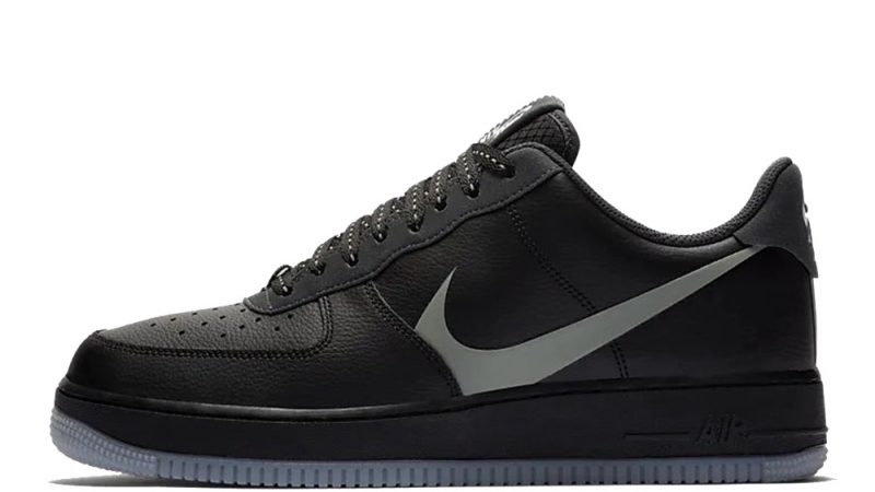 black and grey air force 1