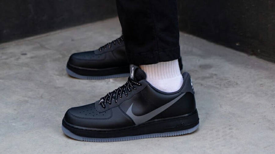 black and grey air force 1