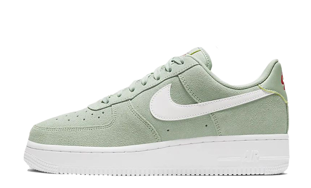 white air force with green tick