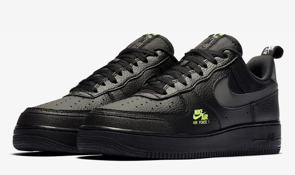 Available Now: Nike Air Force 1 LV8 Utility Black Volt With In-Cut Swoosh
