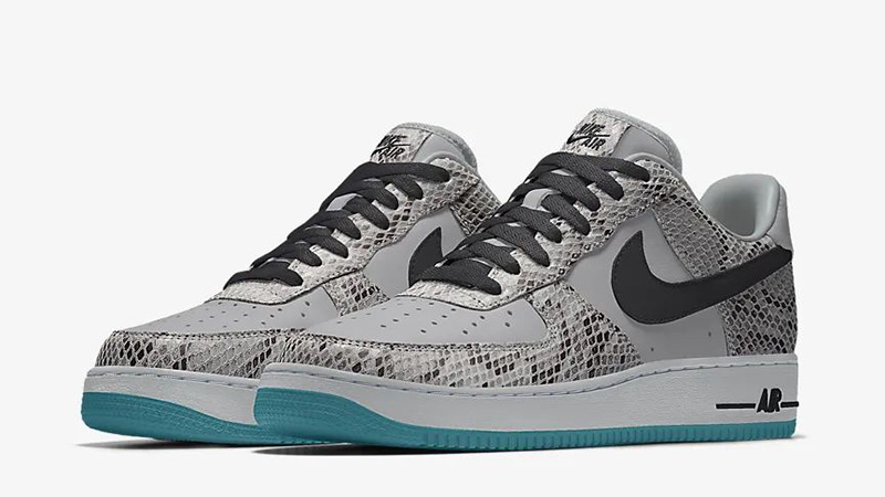nike by you air force 1 snakeskin