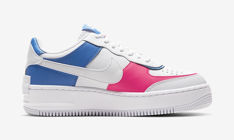 Nike Air Force 1 Shadow Pink white side