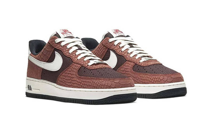 air force 1 snakeskin brown