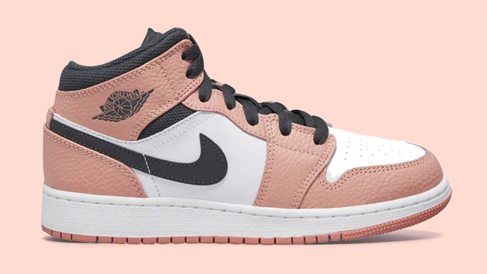 Nike Air Jordan 1 Mid GS Pink Quartz Nike Air Jordan 1 Mid GS Pink Quartz