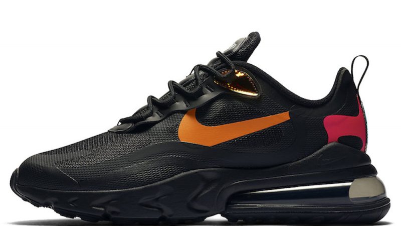 orange and black air max 270