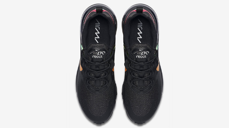 Nike Air Max 270 React Black Orange Middle