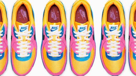 Get Tropical With The Upcoming Nike Air Max 90 In Pink, Gold & Blue Get Tropical With The Upcoming Nike Air Max 90 In Pink, Gold & Blue