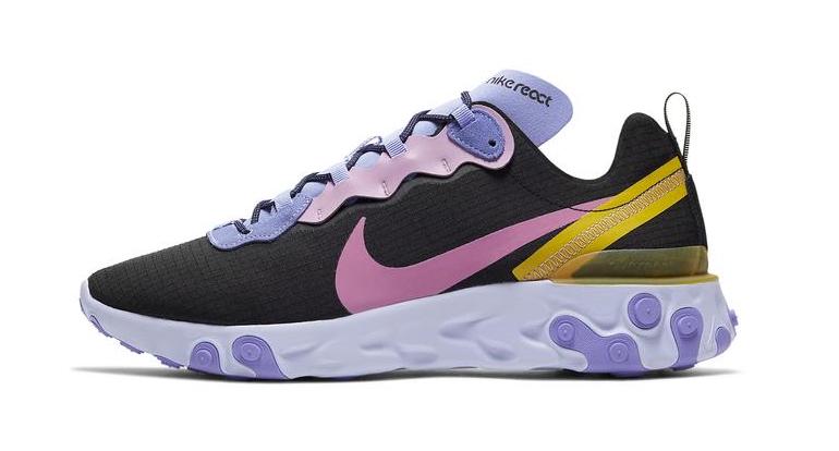 Nike React Element 55 Black Purple