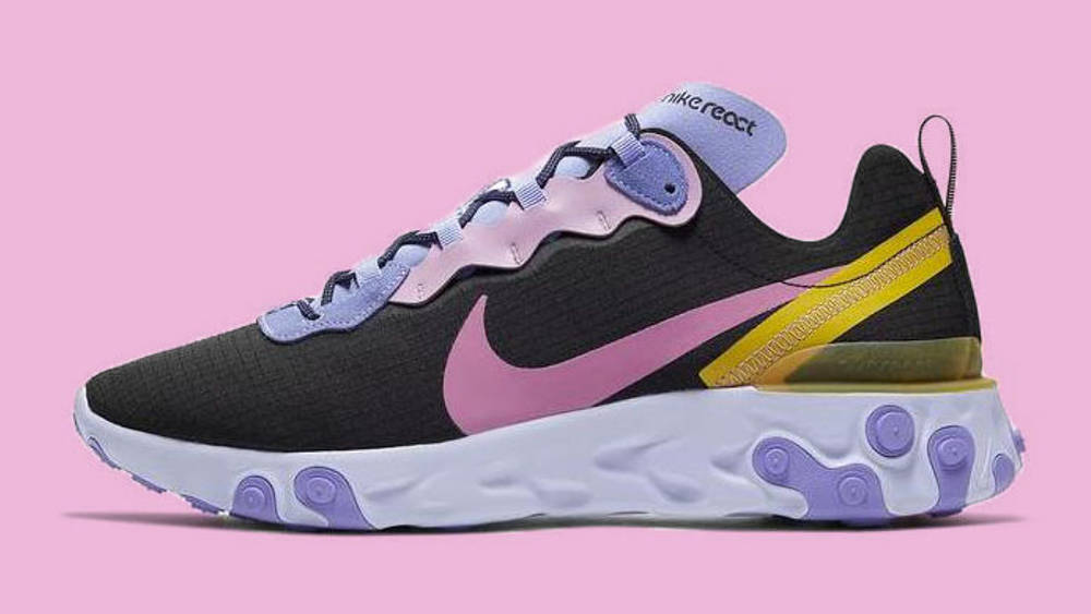 Nike React Element 55 Black Purple copy Nike React Element 55 Black Purple copy