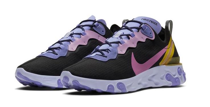 Nike React Element 55. Black purple