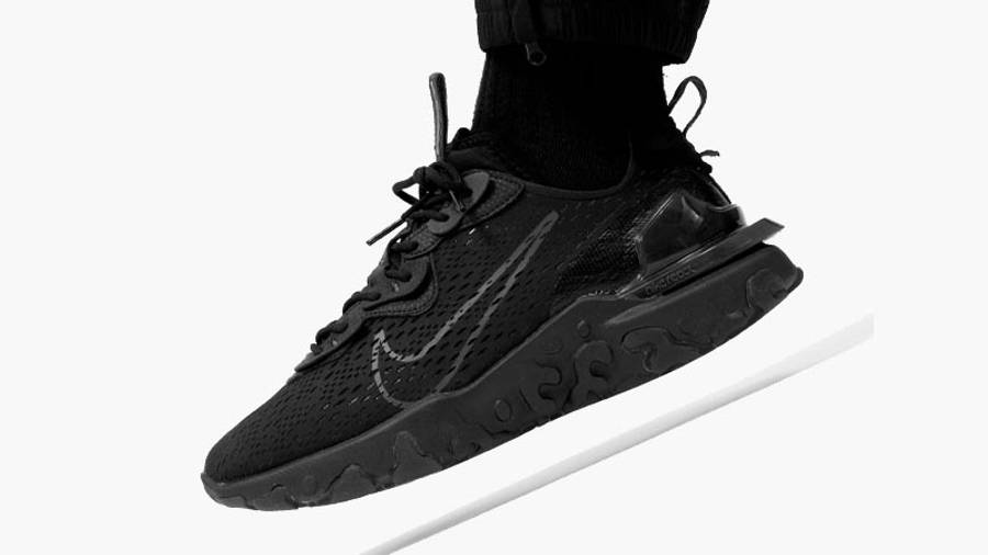 Nike React Vision Black On Foot
